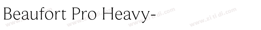 Beaufort Pro Heavy字体转换